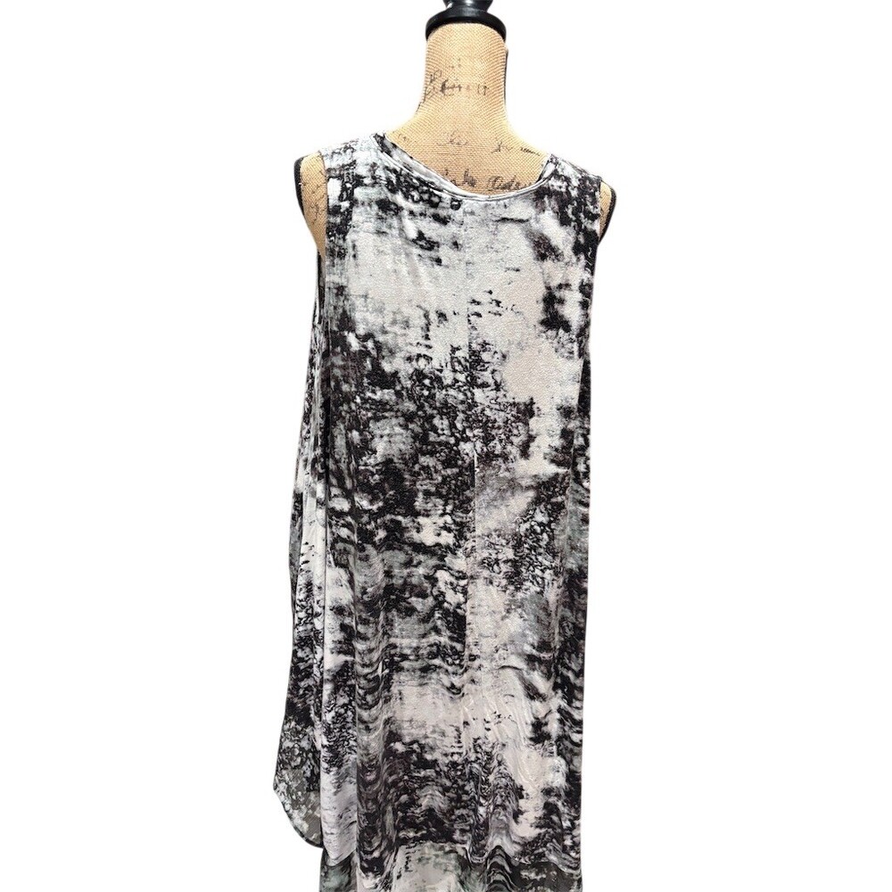 Simply Vera Vera Wang Maxi Dress Womens L Black & White Flirty - Picture 7 of 12